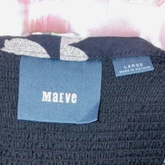 NWOT Anthropologie Maeve 'Banet' Babydoll Smock Tunic V Neck Heart Dress Sz L - Picture 4 of 7